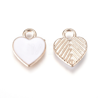 Golden Plated Alloy Enamel Charms PALLOY-CJC0001-35B-1