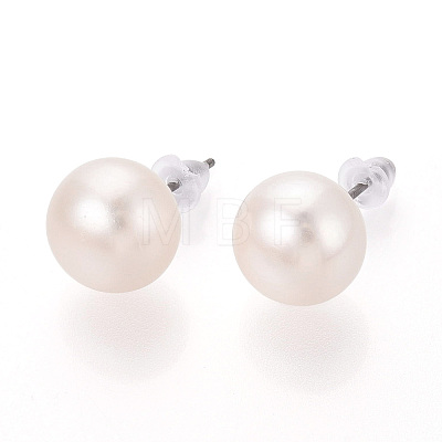Natural Pearl Stud Earrings PEAR-N020-13A-1