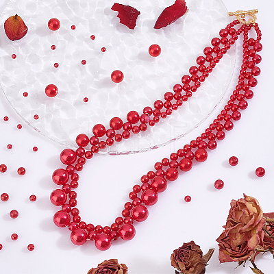   1070Pcs Imitation Pearl Acrylic Beads OACR-PH0004-17-1