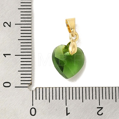 Brass Glass Pendants KK-Z073-14G-01-1