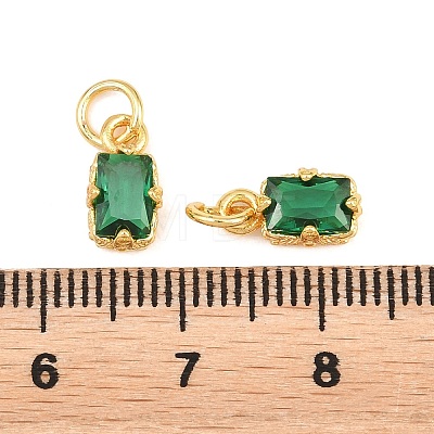 Brass Pave Cubic Zirconia Charms KK-K340-50G-04-1