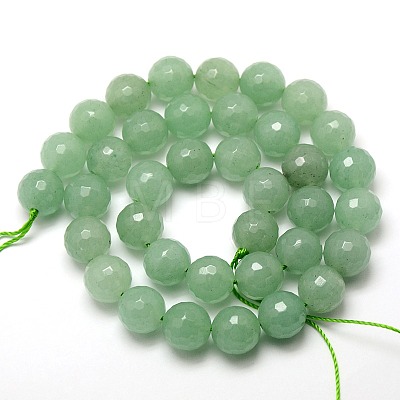 Natural Green Aventurine Beads Strands G-M037-10mm-01-1