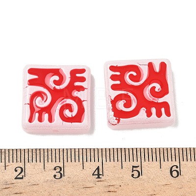 Dyed & Heated Baking Paint Glass Beads LAMP-D004-03B-1