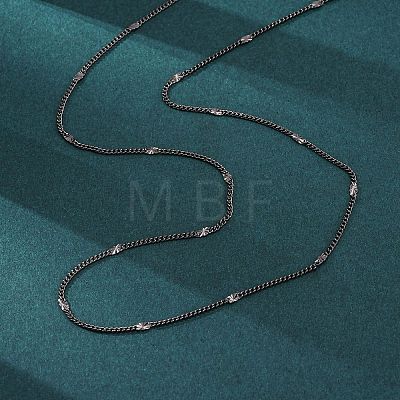 Brass Curb Chains Necklaces for Women NJEW-D302-06B-1