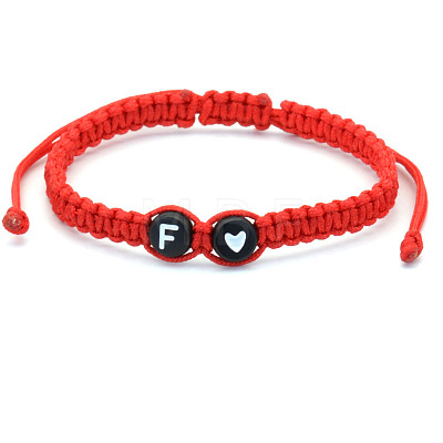 Resin Beads Braided Bead Bracelets FS-WG108B7-06-1