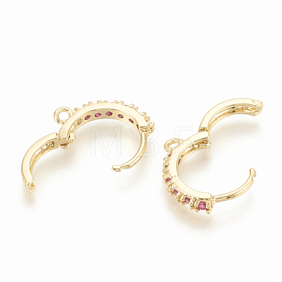 Brass Hoop Earring Findings KK-S345-064-1