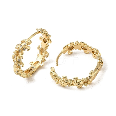 KC Gold Plated Brass Micro Pave Cubic Zirconia Hoop Earring EJEW-L271-16KCG-03-1