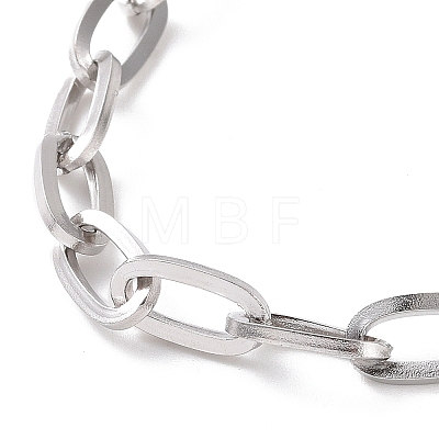304 Stainless Steel Cable Chain Bracelet for Men Women BJEW-E031-05A-P-1