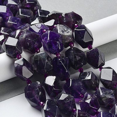 Natural Amethyst Beads Strands G-C182-16-02-1
