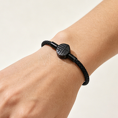 Adjustable Chinese Style Fortune 304 Stainless Steel Braided Steel Wire Bracelets for Women WF4660-4-1