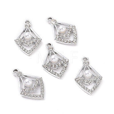 Alloy Rhinestone Pendants ALRI-H004-04P-1