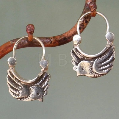 Bird Zinc Alloy Hoop Earrings FS-WG5FA0D-01-1