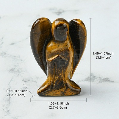 Angel Natural Tiger Eye Home Display Decorations DJEW-YW0001-05A-1