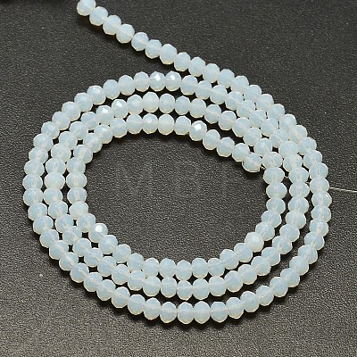 Faceted Rondelle Opalite Beads Strands EGLA-J134-3x2mm-D01-1
