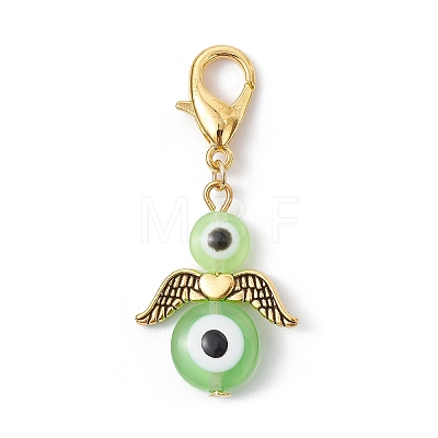 Ecil Eye Angel Resin Pendant Decorations HJEW-JM01514-01-1