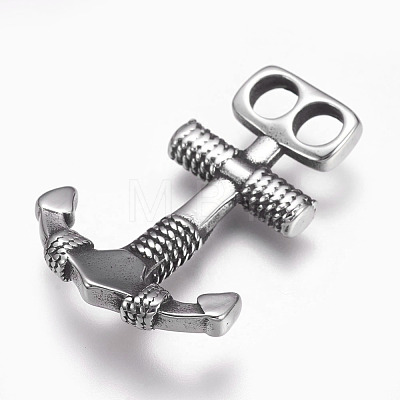 304 Stainless Steel Hook Clasps STAS-O114-077AS-1