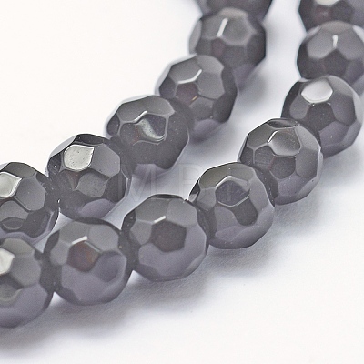 Natural Obsidian Beads Strands G-P335-14-6mm-1