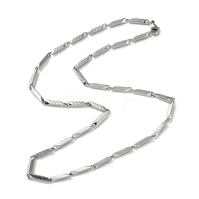 201 Stainless Steel Arrow Link Chain Necklaces for Men Women NJEW-G112-05P-1