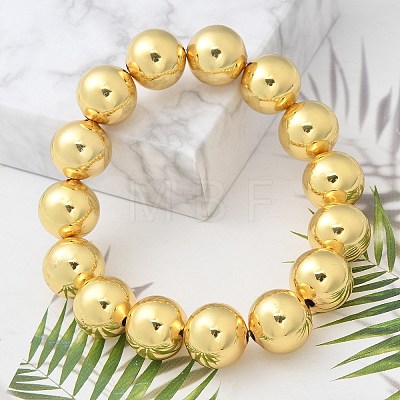 Brass Beaded Sretch Bracelets for Women BJEW-G736-13G-1