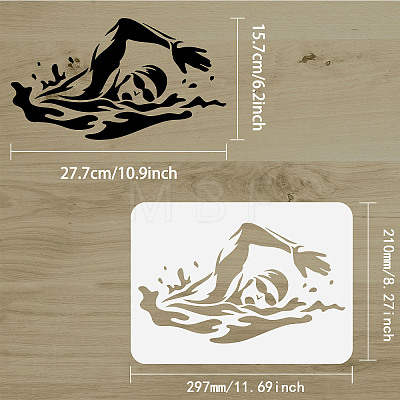 Plastic Drawing Painting Stencils Templates DIY-WH0396-0111-1