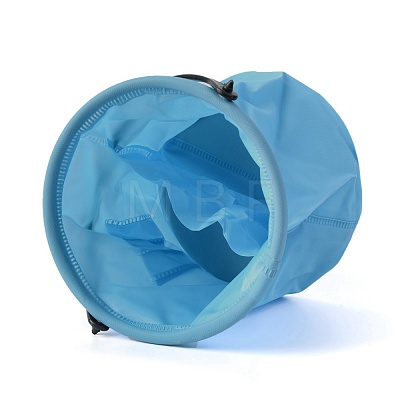 Rubber Foldable Water Bucket AJEW-H118-01B-1