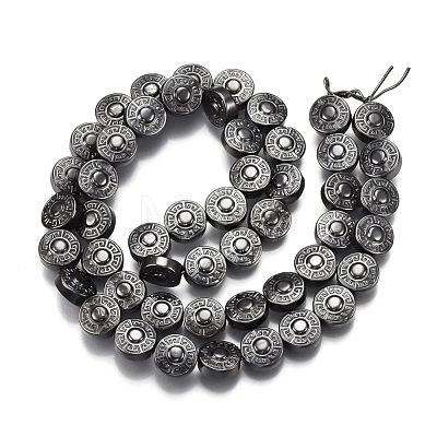 Electroplate Non-magnetic Synthetic Hematite Beads Strands G-T061-184-1