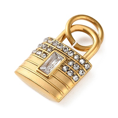 304 Stainless Steel Rhinestone Pendants RB-CBA324D-01G-14-1