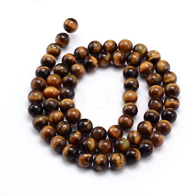Natural Tiger Eye Beads Strands G-J303-11-10mm-1