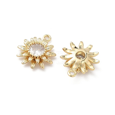 Brass Micro Pave Cubic Zirconia Pendants KK-L260-04G-1