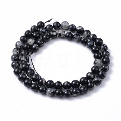 Natural Black Tourmaline Beads Strands G-F666-05A-4mm-1