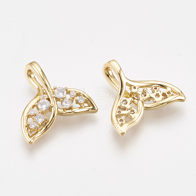 Brass Cubic Zirconia Pendants KK-T035-35-1