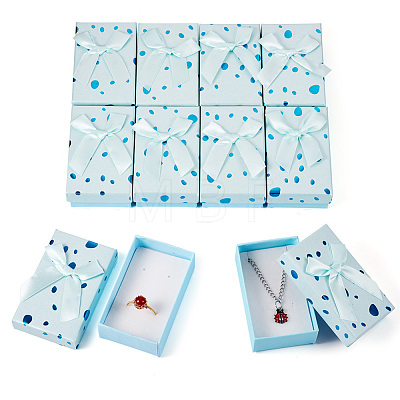 Polka Dot Pattern Cardboard Jewelry Packaging Boxes CON-TAC0011-04B-05-1