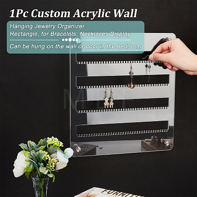  1Pc Custom Acrylic Wall Hanging Jewelry Organizer AJEW-NB0003-46-1