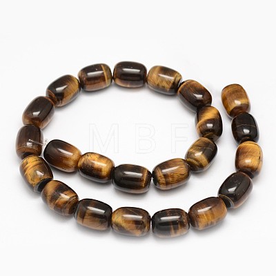 Natural Tiger Eye Barrel Beads Strands G-F240-01B-1