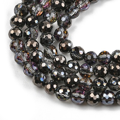 Electroplate Transparent Glass Beads EGLA-B013-02A-HP01-1