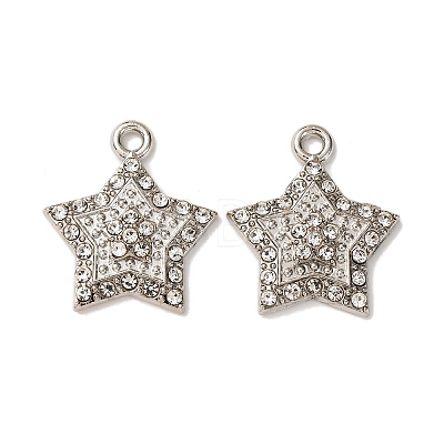 Alloy Pendants with Rhinestone X1-FIND-H051-09P-1
