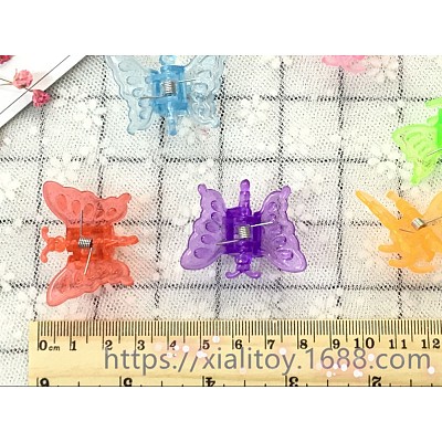 Transparent Plastic Claw Hair Clips OHAR-WH0016-12-1