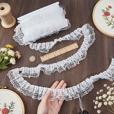 1Pc Organza Flower Lace Ribbon OCOR-NB0002-85A-1
