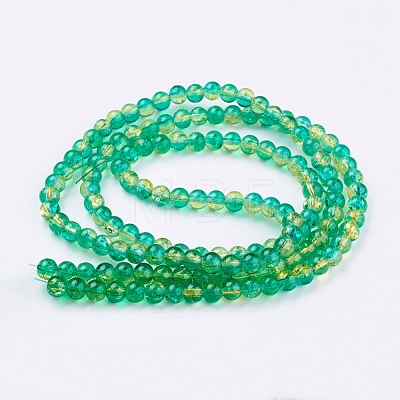 Crackle Glass Beads Strands X-CCG-Q002-6mm-07-1