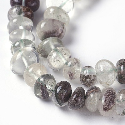 Natural Green Lodolite Quartz Beads Strands G-L493-14-1