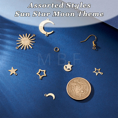 Yilisi DIY Star & Moon & Sun Drop Earring Making Kit DIY-YS0001-36-1