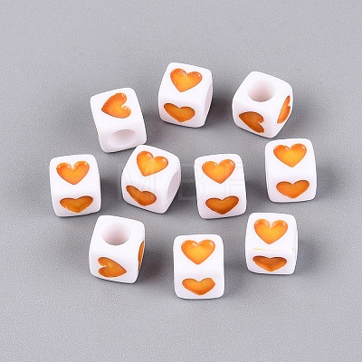 Opaque Acrylic European Beads OPDL-S078-08-1