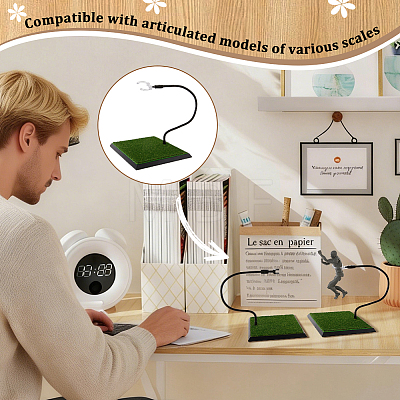 Adjustable Plastic Action Figure Display Holder ODIS-WH0030-317A-1
