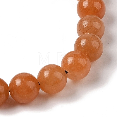 8mm Round Natural Red Aventurine Braided Bead Bracelets BJEW-C067-01B-11-1