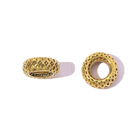 Rondelle 304 Stainless Steel European Beads STAS-OY007-73G-1