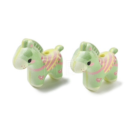 Baking Paint & Printed Opaque Acrylic Beads AC-CBAC788-01C-1