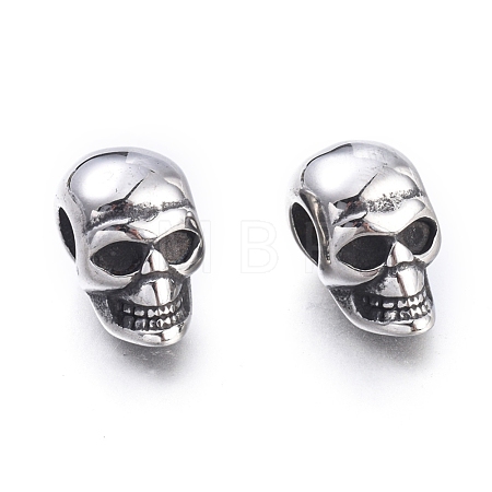 Halloween 304 Stainless Steel European Beads STAS-F243-43AS-1