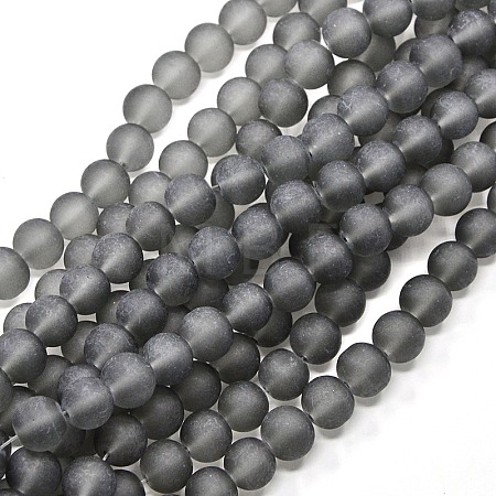 Baking Paint Transparent Glass Bead Strands GLAA-S031-12mm-12-1