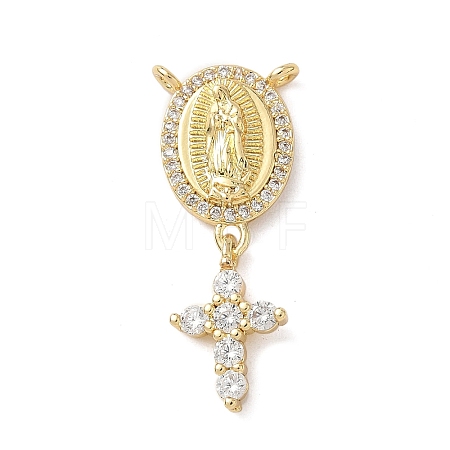 Brass Micro Pave Cubic Zirconia Pendants X1-KK-P334-20G-1