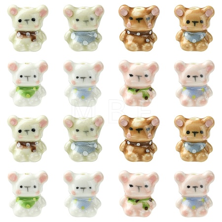16Pcs 8 Colors Handmade Porcelain Beads PORC-CJ0001-53-1